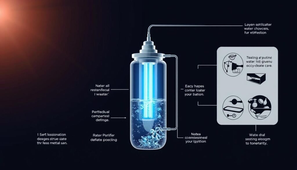 UV紫外線殺菌淨水器示意圖 UV紫外線殺菌淨水器示意圖