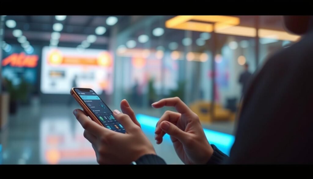 Generate an image of a person using a smartphone to access a cryptocurrency wallet. Generate an image of a person using a smartphone to access a cryptocurrency wallet.