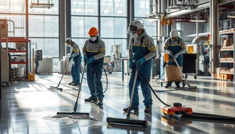 專業清潔團隊工作場景