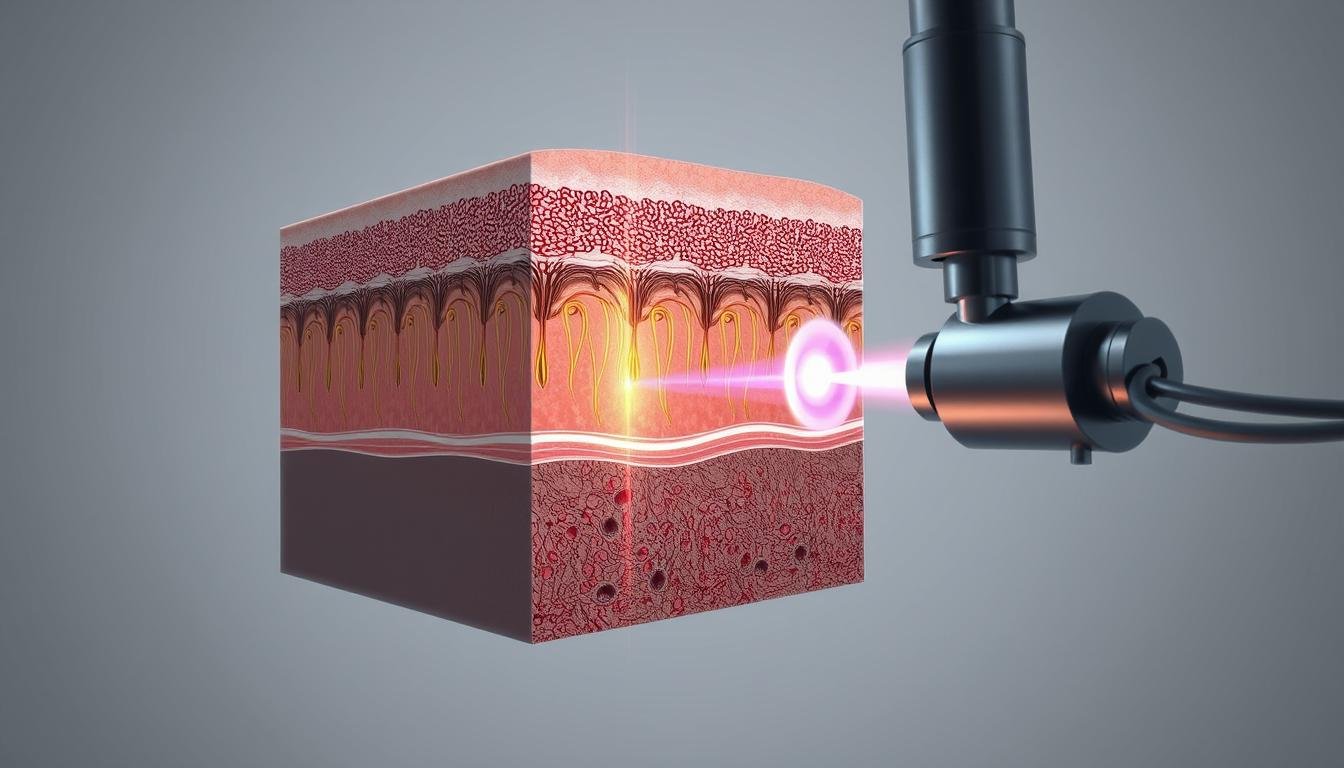 激光脫毛技術示意圖